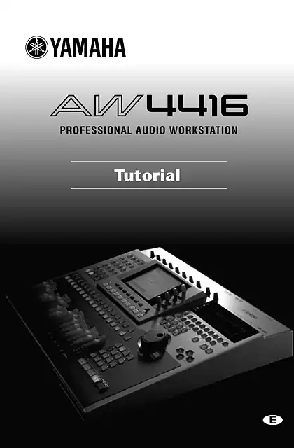yamaha雅马哈AW4416 Tutorial